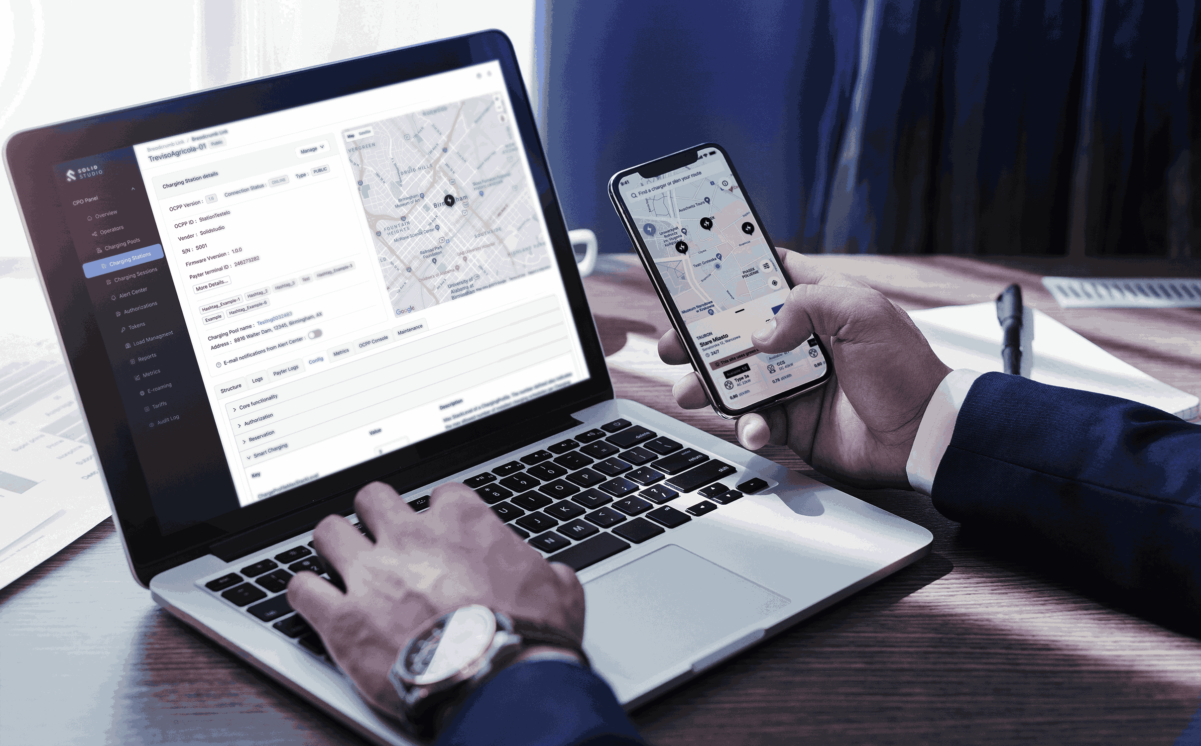 EV charging software by Solidstudio
